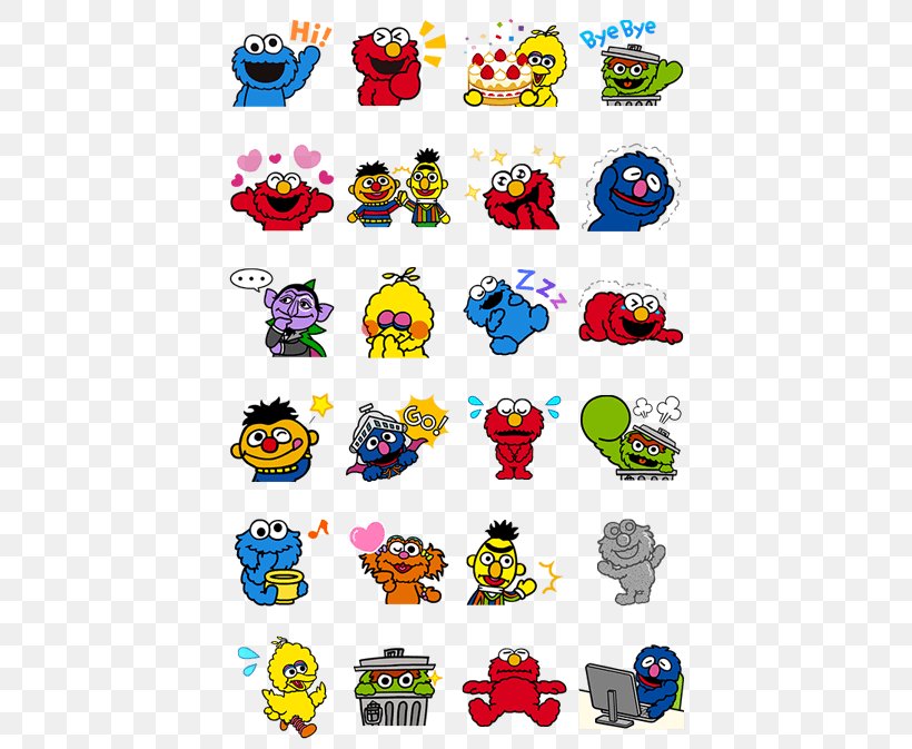 Elmo Cookie Monster Street Gang: The Complete History Of Sesame Street Sesame Workshop Sticker, PNG, 420x673px, Elmo, Animated Film, Area, Cookie Monster, Emoticon Download Free