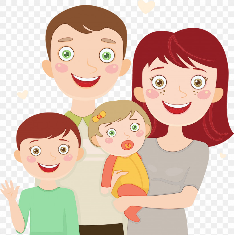 Cartoon People Cheek Head Child, PNG, 2986x3000px, Family Day, Cartoon ...