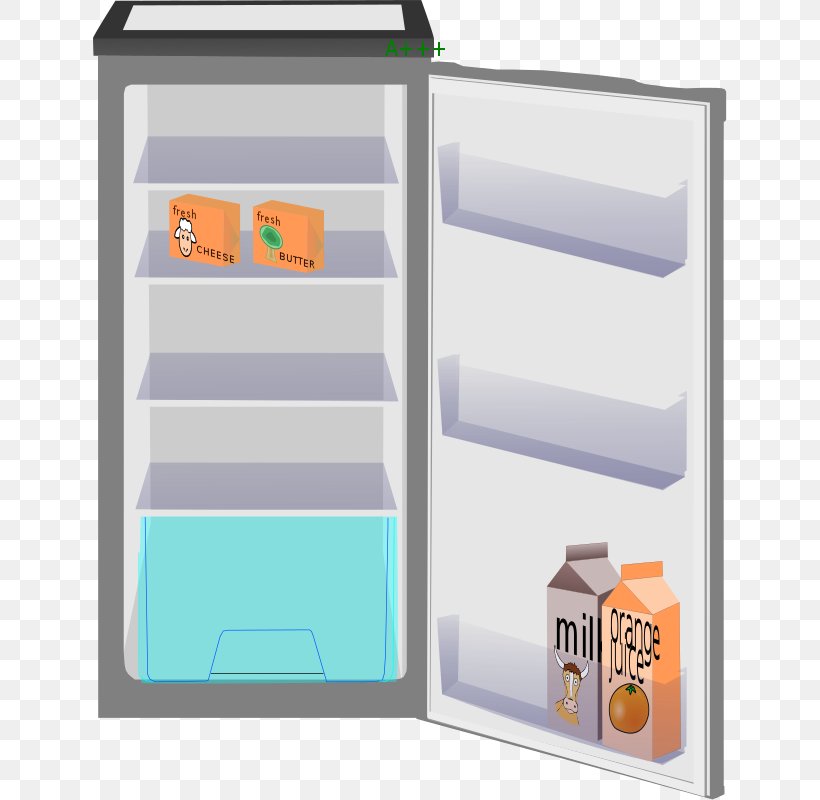 Refrigerator Clip Art, PNG, 634x800px, Refrigerator, Cartoon, Furniture, Material, Rectangle Download Free