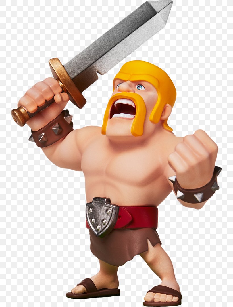 Clash Royale Clash Of Clans Supercell Barbarian Video Games, PNG, 744x1077px, Clash Royale, Action Figure, Action Toy Figures, Aggression, Arm Download Free
