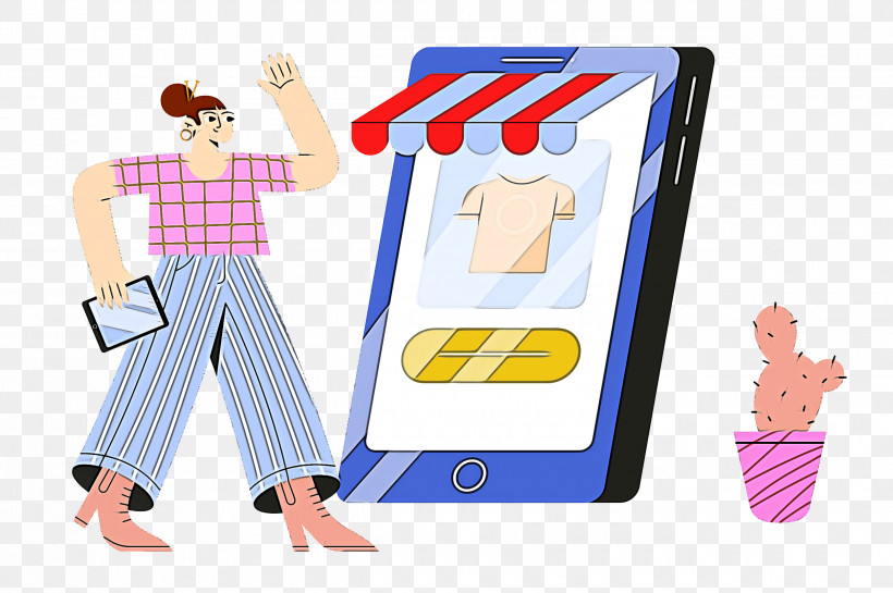Shopping Mobile Business, PNG, 2500x1662px, Shopping, Behavior, Business, Cartoon, Geometry Download Free