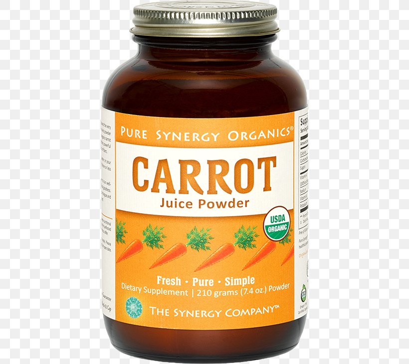 Organic Carrot Juice - Dietary Supplement The Synergy Company Juice Powder Carrot Organic Food Falcarindiol PNG