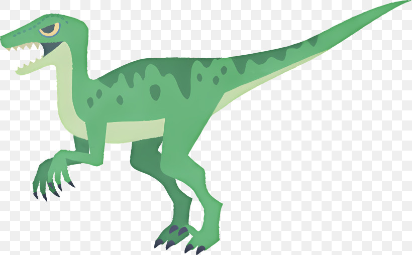 Cartoon - Cute Green Cartoon Dinosaur Illustration PNG