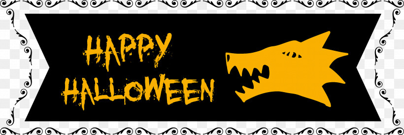Happy Halloween Banner, PNG, 3000x1006px, Happy Halloween Banner, Banner, Geometry, Line, Logo Download Free