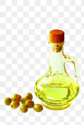Glass Bottle Of Olive Oil - Olive Oil Bottle Glass PNG
