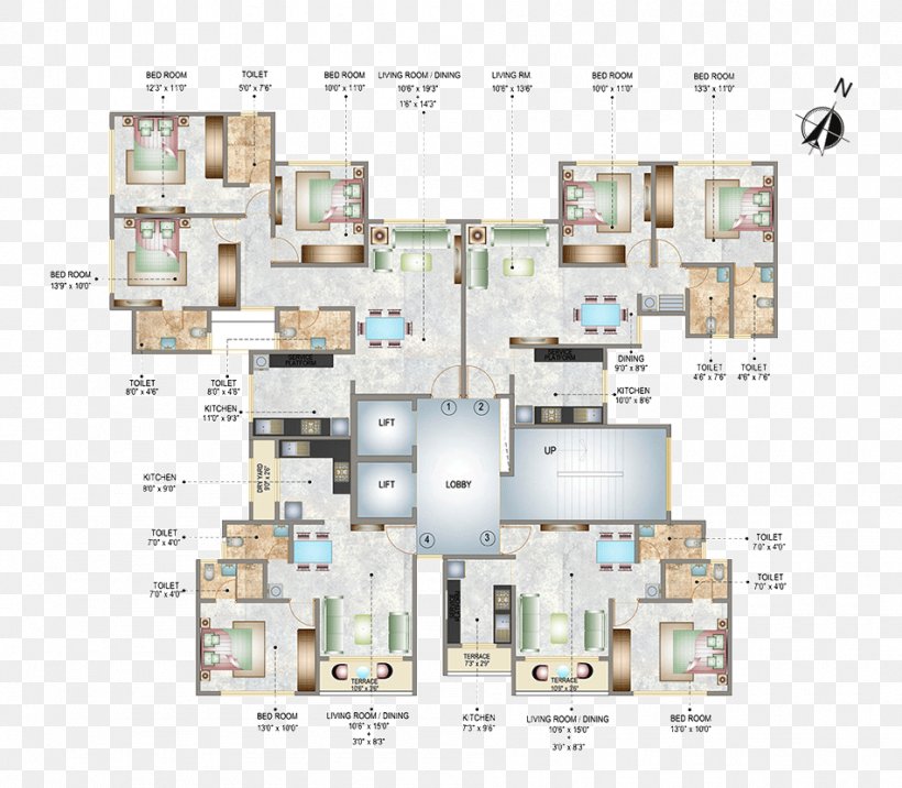 Wing-B Mahavir Galaxy A Galaxy On Earth Floor Plan, PNG, 950x830px, Wingb, Apartment, Floor, Floor Plan, Galaxy Download Free