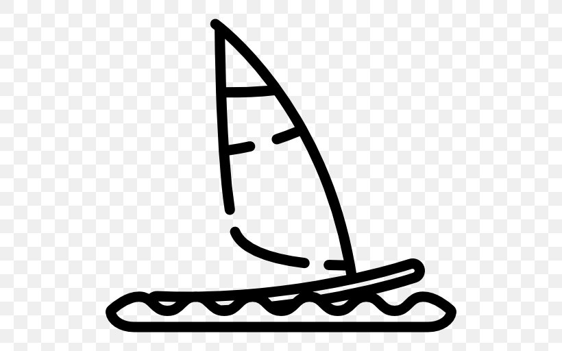 Windsurfing Sail Clip Art, PNG, 512x512px, Windsurfing, Area, Athlete, Black, Black And White Download Free