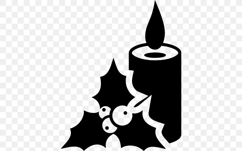 Christmas Decoration Candle Clip Art, PNG, 512x512px, Christmas, Artwork, Black, Black And White, Candle Download Free