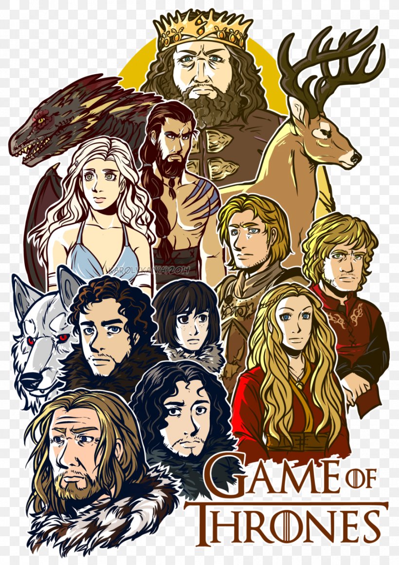 Game Of Thrones T-shirt Daenerys Targaryen Khal Drogo Jon Snow, PNG, 900x1273px, Game Of Thrones, Art, Arya Stark, Cartoon, Clothing Download Free