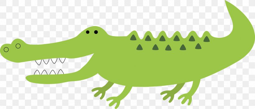Crocodile Alligator Green Jaw, PNG, 2455x1049px, Crocodile, Alligator, American Alligator, Art, Cartoon Download Free