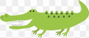 Green Crocodile Vector - Crocodile Alligator Green Jaw PNG