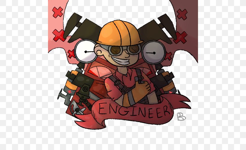 Team Fortress 2 Engineer Art Color, PNG, 500x500px, Team Fortress 2, Art, Cartoon, Color, Coloring Book Download Free