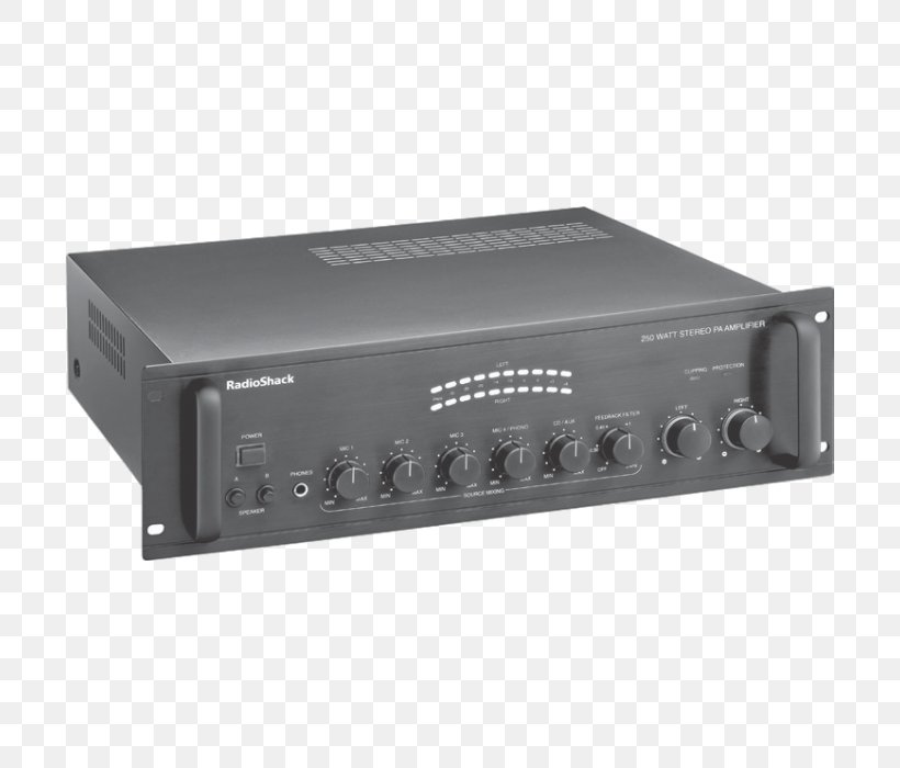 Audio Power Amplifier Digital Audio Sound RadioShack, PNG, 700x700px, Audio Power Amplifier, Amplifier, Audio, Audio Equipment, Audio Receiver Download Free