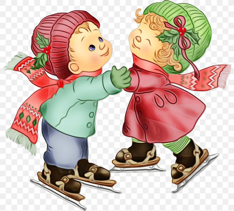 Cartoon Interaction Ice Skating Recreation Winter Sport, PNG, 800x742px, Watercolor, Cartoon, Ice Skating, Interaction, Love Download Free