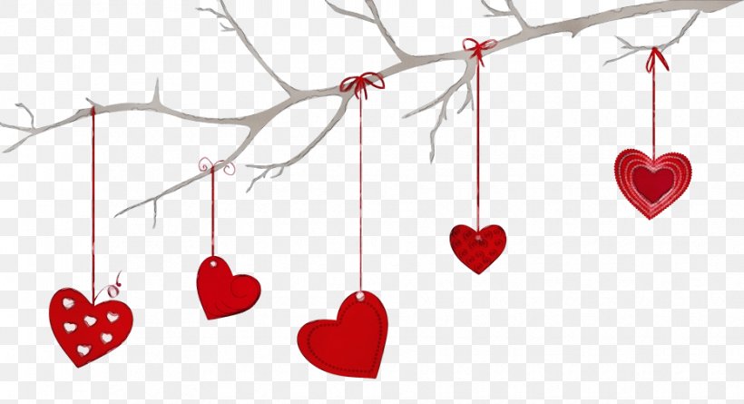 Valentine's Day, PNG, 930x505px, Watercolor, Branch, Heart, Holiday, Love Download Free