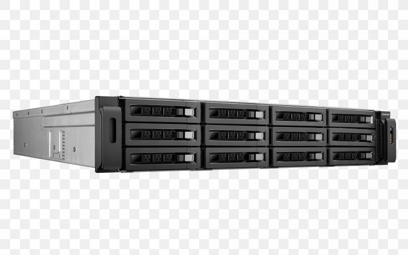 Network Storage Systems Serial Attached SCSI Serial ATA QNAP REXP-1220U-RP QNAP Systems, Inc., PNG, 2000x1250px, 19inch Rack, Network Storage Systems, Computer Servers, Data Storage, Data Storage Device Download Free