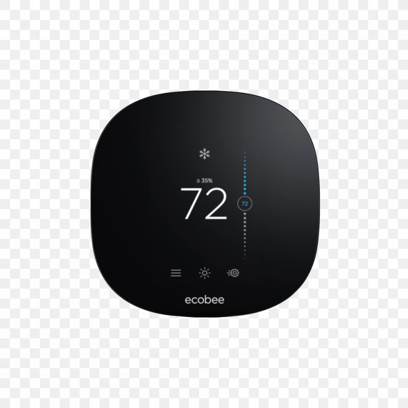 Programmable Thermostat Ecobee Ecobee3 Lite Home Automation Kits, PNG, 1000x1000px, Thermostat, Central Heating, Comfort, Ecobee, Ecobee Ecobee3 Download Free