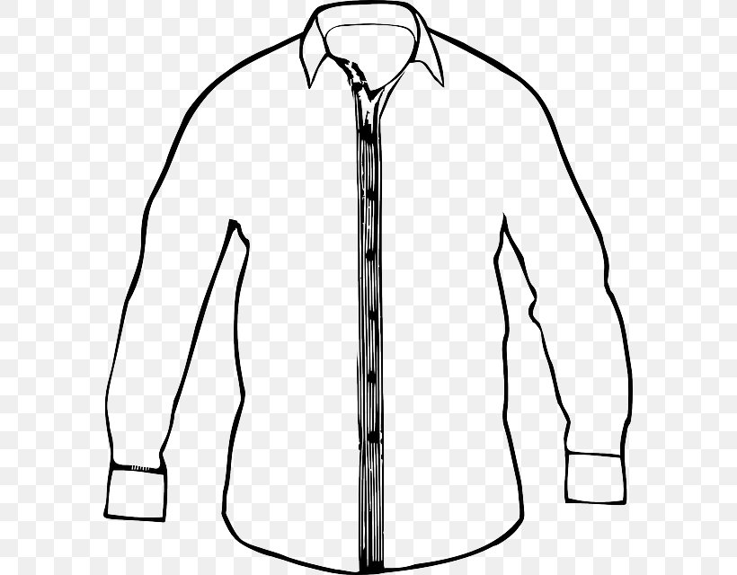 T-shirt Clothing Clip Art, PNG, 589x640px, Tshirt, Area, Black, Black And White, Blouse Download Free