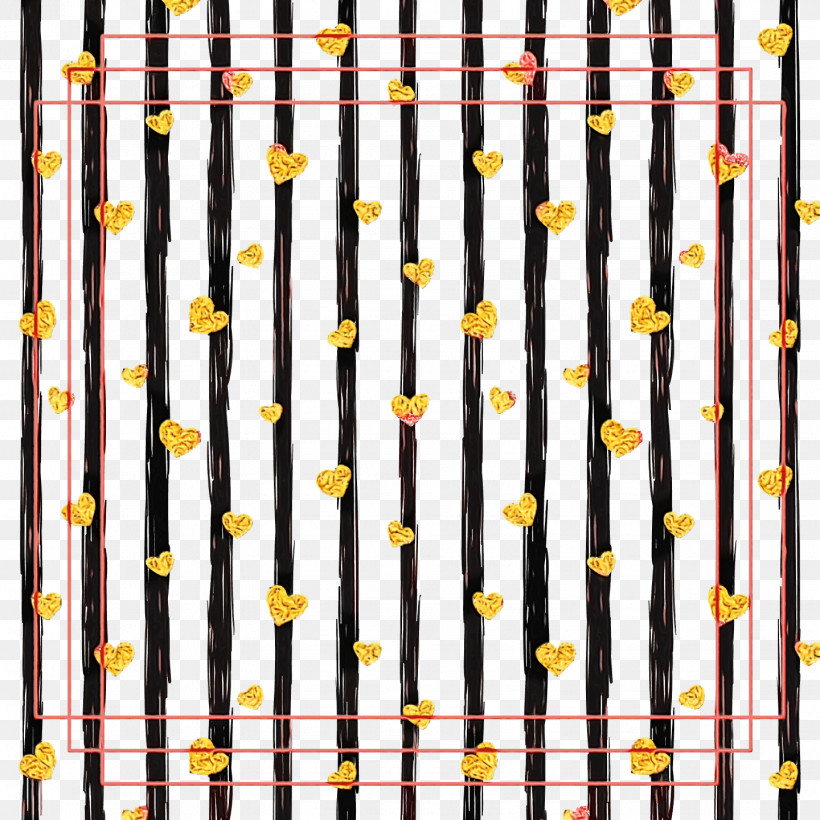 Yellow Pattern Line Fence Home, PNG, 1440x1440px, Watercolor, Fence, Home, Line, Meter Download Free