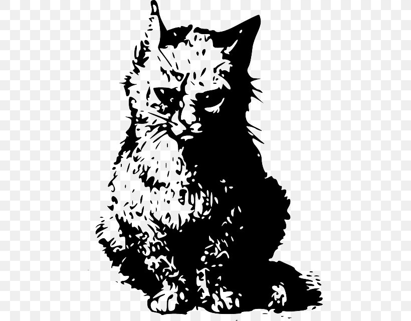 Persian Cat Kitten Clip Art, PNG, 469x640px, Persian Cat, Art, Black, Black And White, Carnivoran Download Free