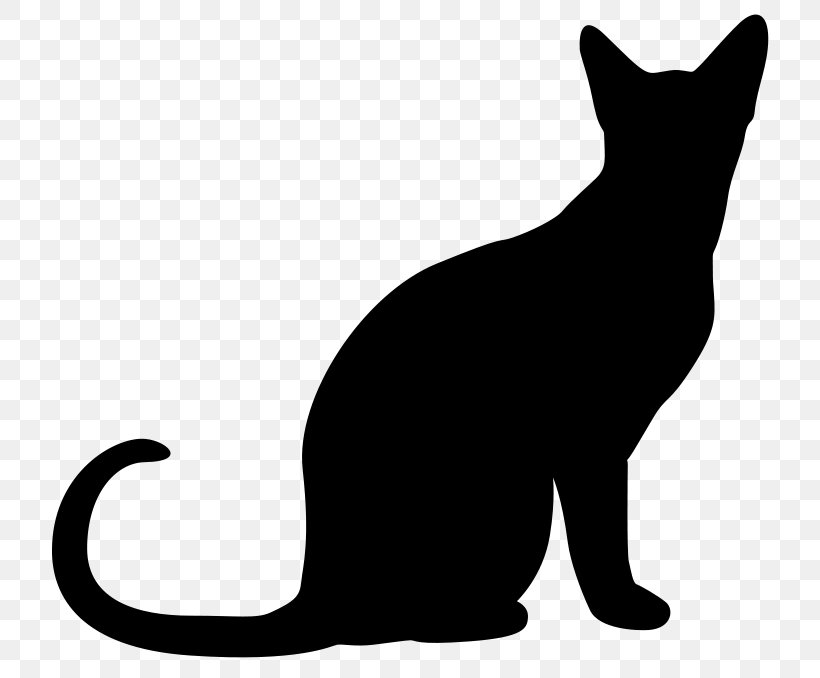 Black Cat Kitten Clip Art, PNG, 747x678px, Cat, Black, Black And White, Black Cat, Carnivoran Download Free