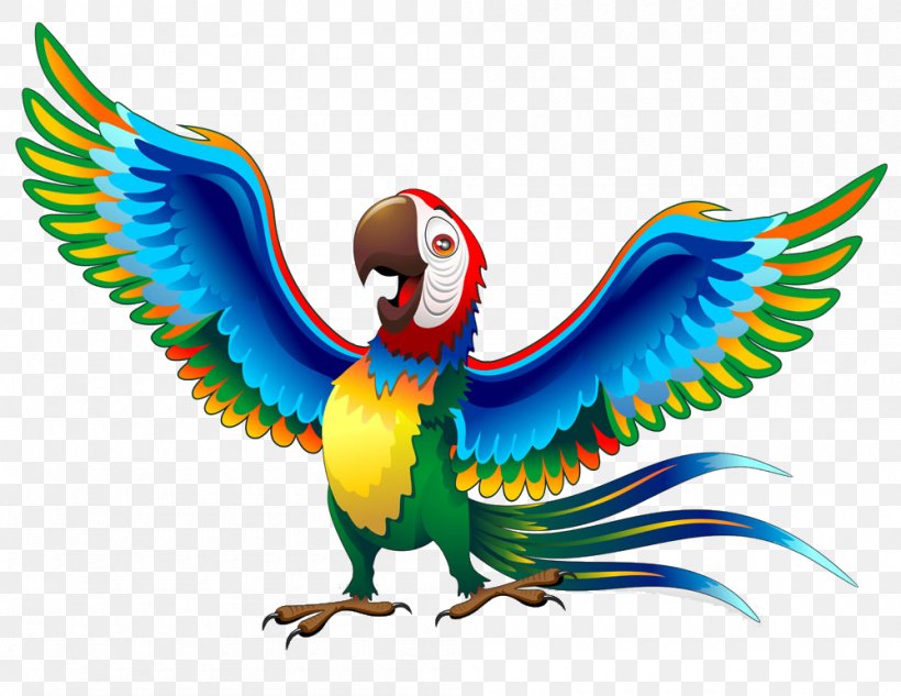 Parrot Cartoon Mural, PNG, 1000x772px, Parrot, Art, Beak, Bird, Cartoon Download Free