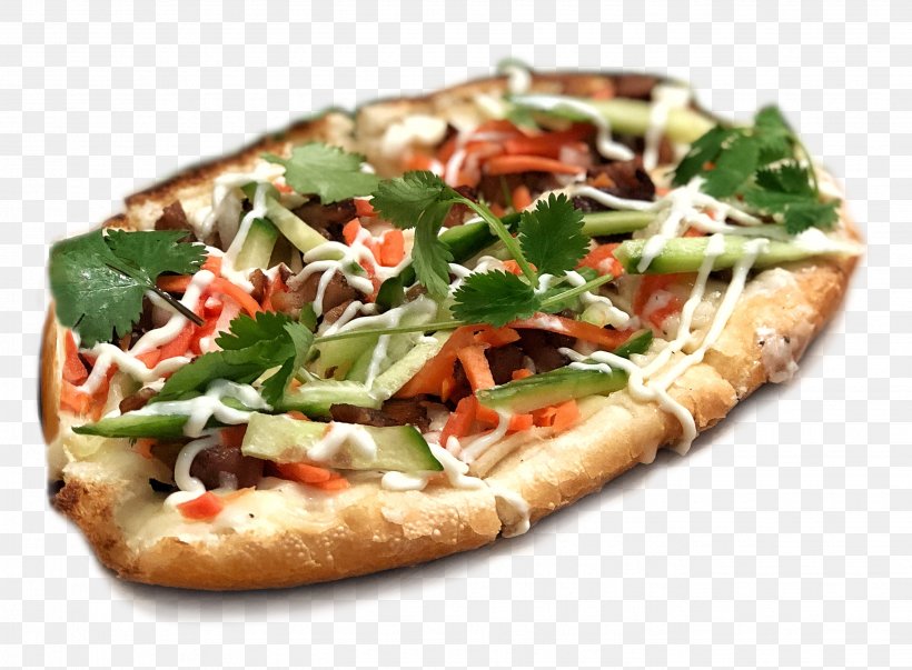California-style Pizza Submarine Sandwich Bánh Mì Vegetarian Cuisine, PNG, 2684x1976px, Californiastyle Pizza, American Food, California Style Pizza, Cuisine, Dish Download Free