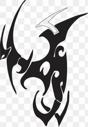Dragon - Dragon Silhouette Black White Clip Art PNG