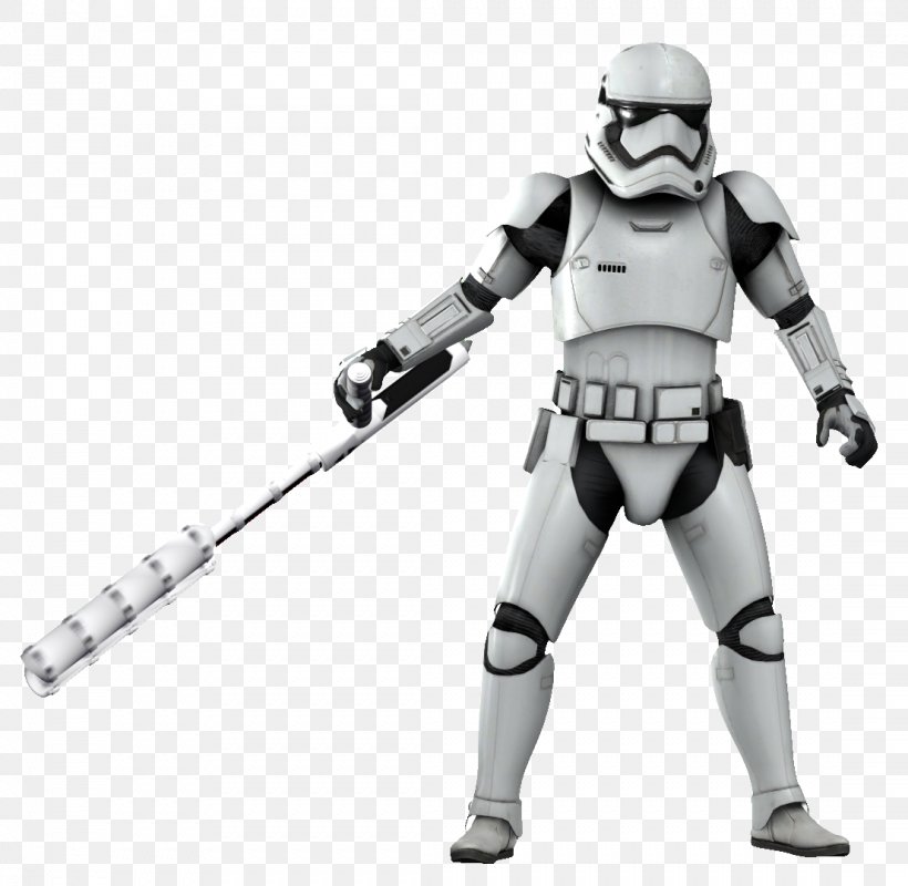 Finn Rey Stormtrooper FN-2199, PNG, 1107x1080px, Finn, Action Figure, Arm, Baseball Equipment, Black And White Download Free
