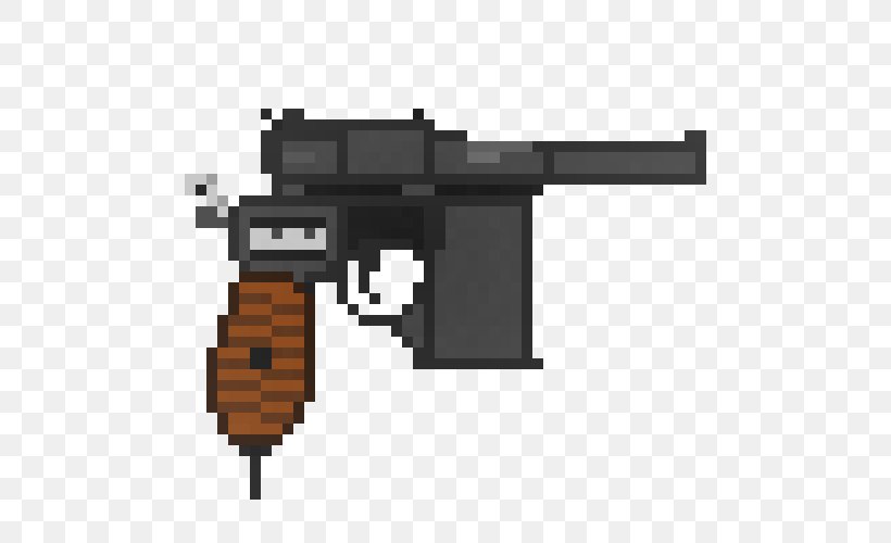Firearm Pixel Art Mauser C96 Pistol, PNG, 500x500px, Watercolor, Cartoon, Flower, Frame, Heart Download Free