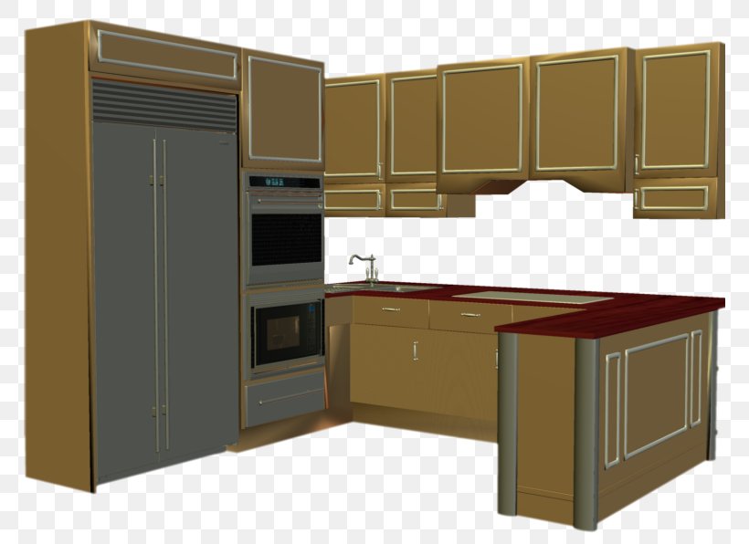 Kitchen Cabinet Clip Art, PNG, 768x596px, Kitchen, Cabinetry, Countertop, Desk, Furniture Download Free