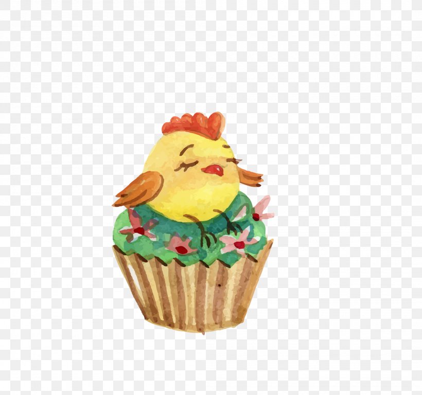 Cupcake Easter Cake Watercolor Painting, PNG, 2100x1967px, Cupcake, Baking Cup, Cake, Cake Decorating, Christmas Download Free