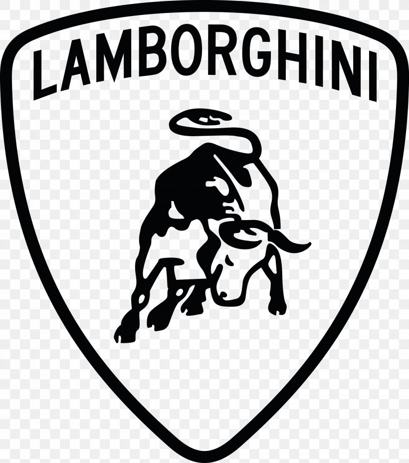 Lamborghini Car Chrysler Logo, PNG, 2141x2424px, Lamborghini, Area, Artwork, Black, Black And White Download Free