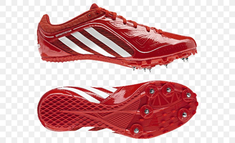 red spike adidas cleats