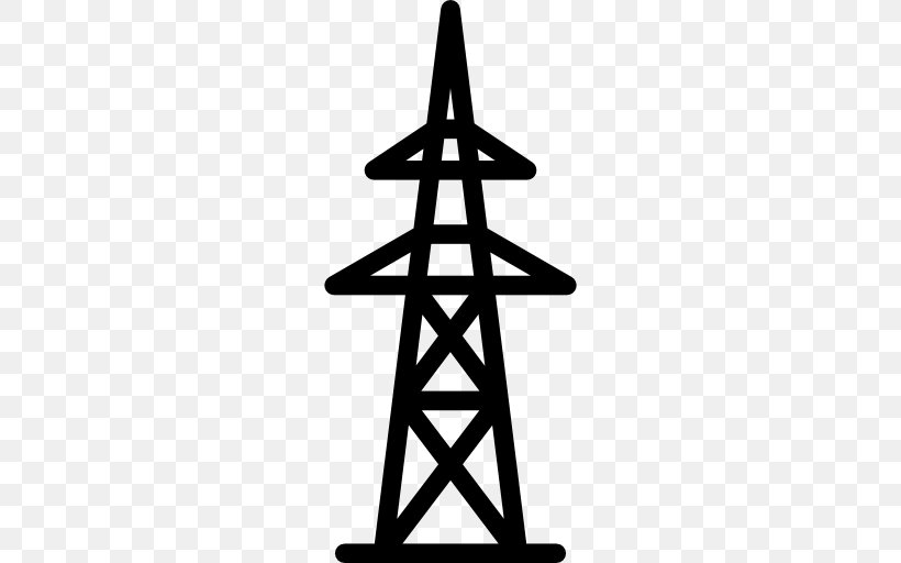 Electric Tower, PNG, 512x512px, Electricity, Black And White, Building, Electrical Wires Cable, Solar Hybrid Power Systems Download Free