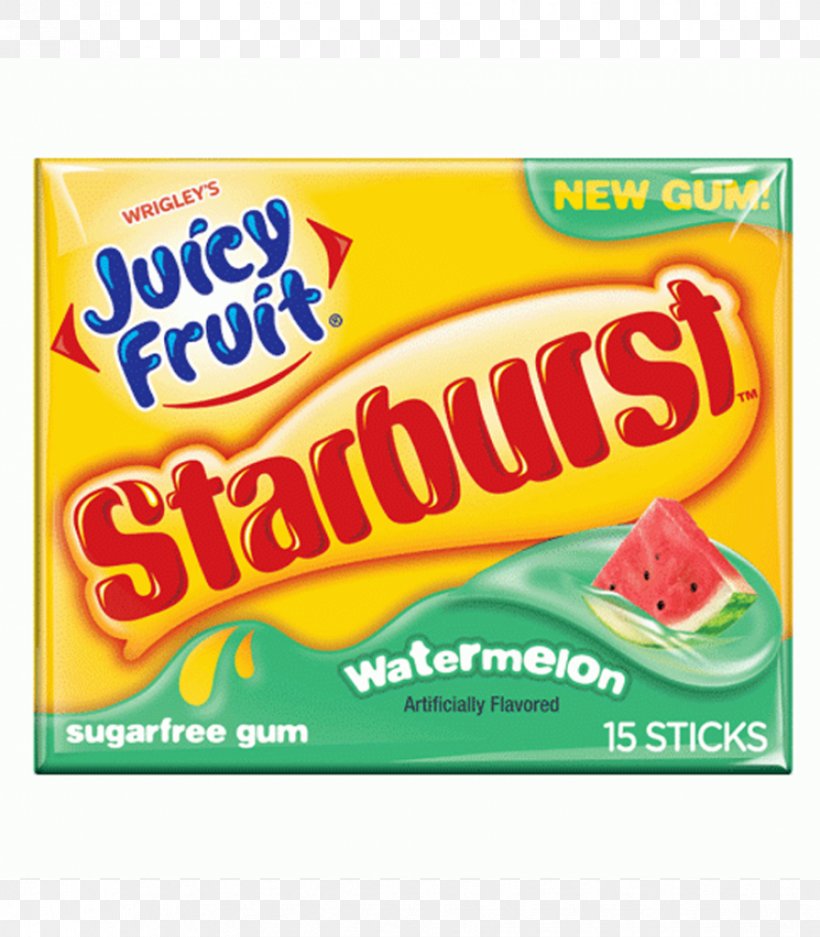 Chewing Gum Juicy Fruit Starburst Wrigley Company 0, PNG, 875x1000px, Chewing Gum, Brand, Candy, Cuisine, Flavor Download Free