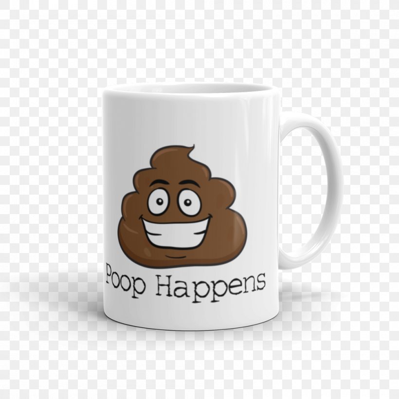 Mug Pile Of Poo Emoji Feces Ceramic, PNG, 1000x1000px, Mug, Brand, Brown, Caffeine, Ceramic Download Free