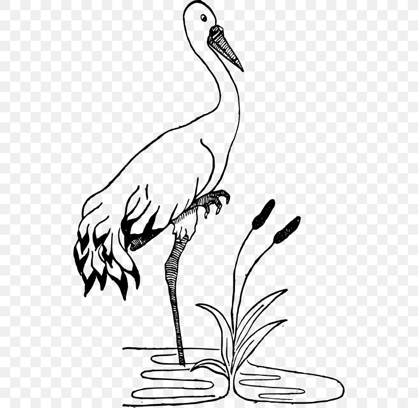 Crane Bird Pond Orizuru Clip Art, PNG, 532x800px, Crane, Artwork, Beak, Bird, Black And White Download Free