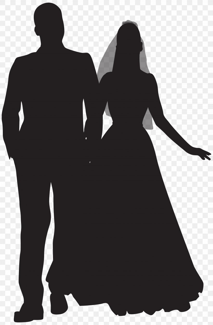 Silhouette Wedding Couple Clip Art, PNG, 5239x8000px, Silhouette, Black, Black And White, Couple, Drawing Download Free