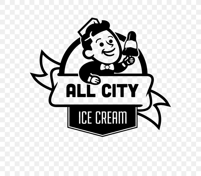 All City Ice Cream Tacoma Take-out Restaurant, PNG, 720x720px, All City Ice Cream, Area, Artwork, Black And White, Blue Bunny Download Free