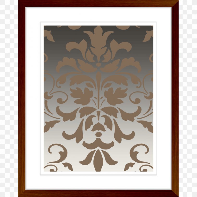 Picture Frames Brown Color Damask Pattern, PNG, 1000x1000px, Picture Frames, Brown, Color, Damask, Gray Card Download Free