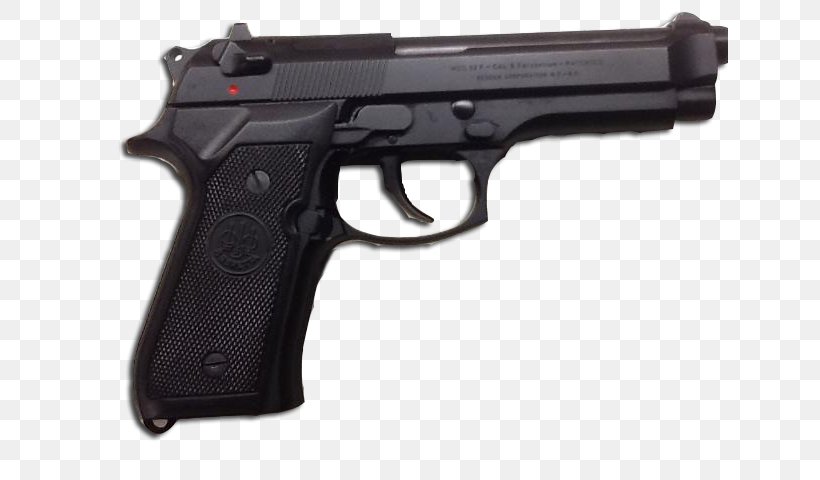 Beretta M9 Browning Hi-Power Star Firestar M43 Pistol Firearm, PNG, 640x480px, 919mm Parabellum, Beretta M9, Air Gun, Airsoft, Airsoft Gun Download Free