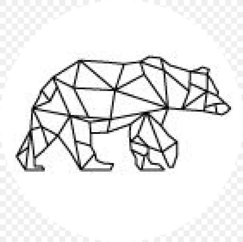 Drawing Stencil Painting Art Geometric Progression, PNG, 1600x1600px, Drawing, Area, Art, Black And White, Brown Bear Download Free