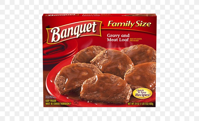 Meatloaf Fried Chicken Gravy Salisbury Steak TV Dinner, PNG, 500x500px, Meatloaf, Banquet, Chicken As Food, Cooking, Dinner Download Free