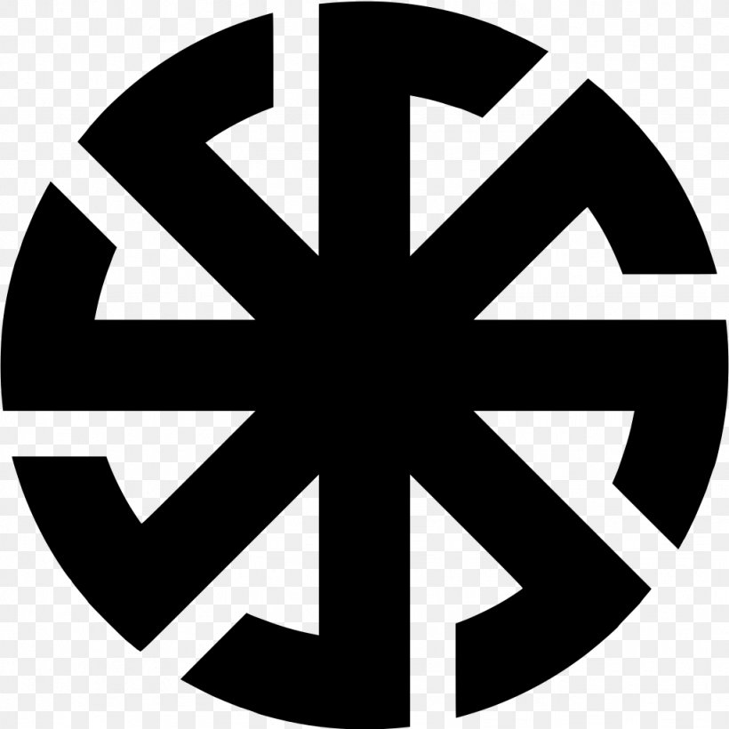 Slavs Slavic Native Faith Swastika Solar Symbol, PNG, 1024x1024px, Slavs, Area, Black And White, Brand, Cross Download Free