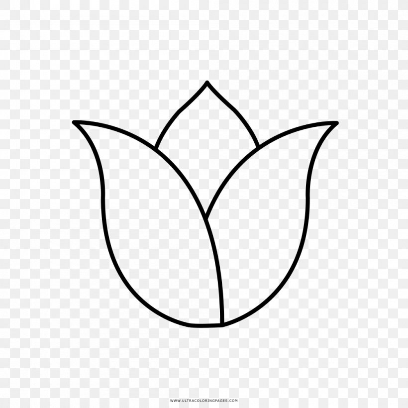 Tulip Coloring Book Painting Clip Art, PNG, 1000x1000px, Tulip, Area, Artwork, Black, Black And White Download Free