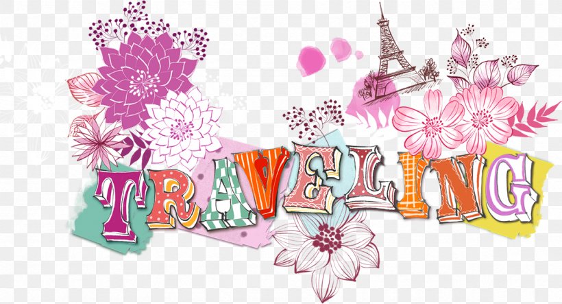 Eiffel Tower Tourism Pattern, PNG, 1179x637px, Eiffel Tower, Flower, Motif, Petal, Pink Download Free