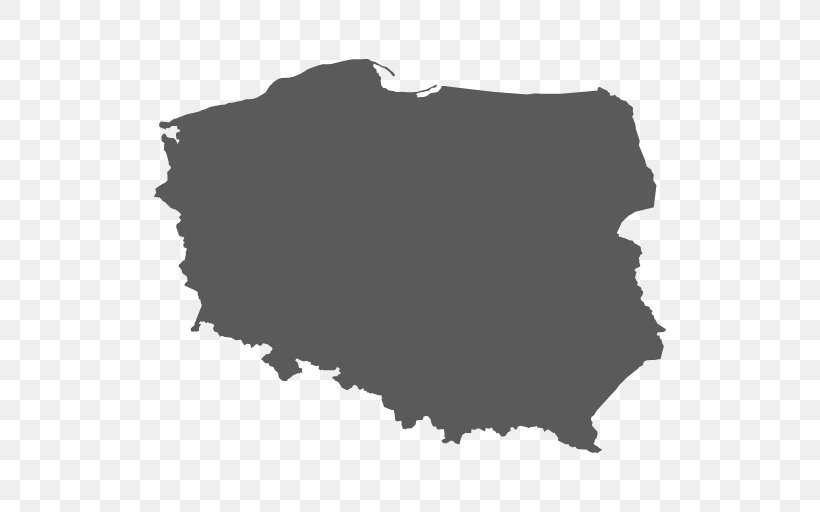 Flag Of Poland Vector Map, PNG, 512x512px, Poland, Black, Black And White, Blank Map, Flag Of Poland Download Free