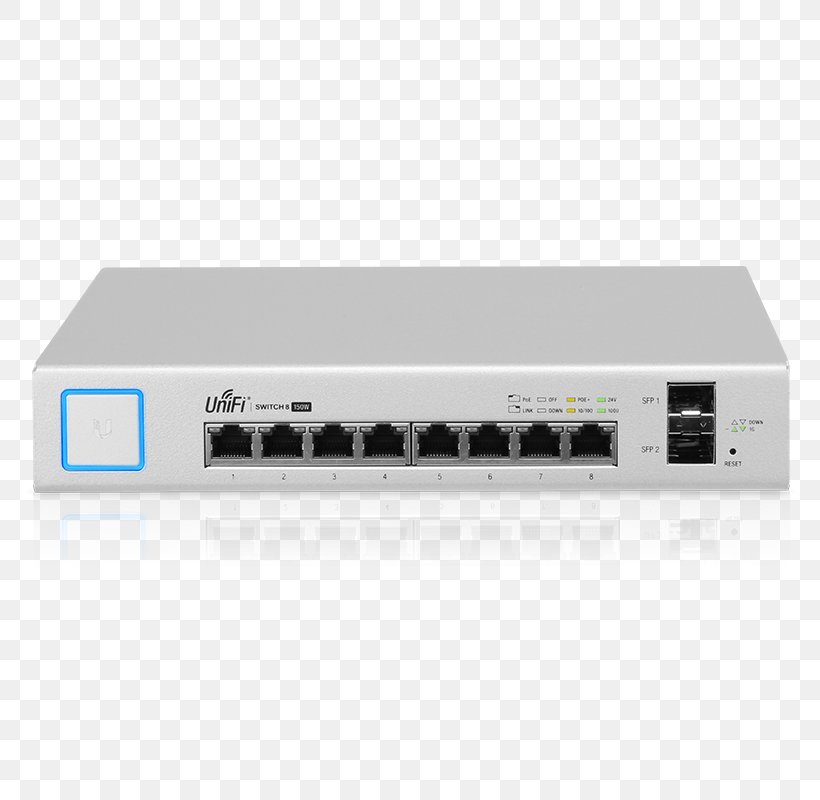 Power Over Ethernet Ubiquiti Networks Network Switch Ubiquiti UniFi Switch Small Form-factor Pluggable Transceiver, PNG, 800x800px, Power Over Ethernet, Computer Network, Computer Port, Electronic Device, Electronics Download Free
