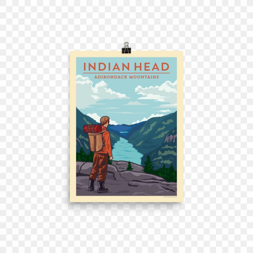 Pure Adirondacks Hiking Indian Head Trail Map Paper, PNG, 1000x1000px, Hiking, Adirondack Mountains, Advertising, Decal, Indian Head Download Free